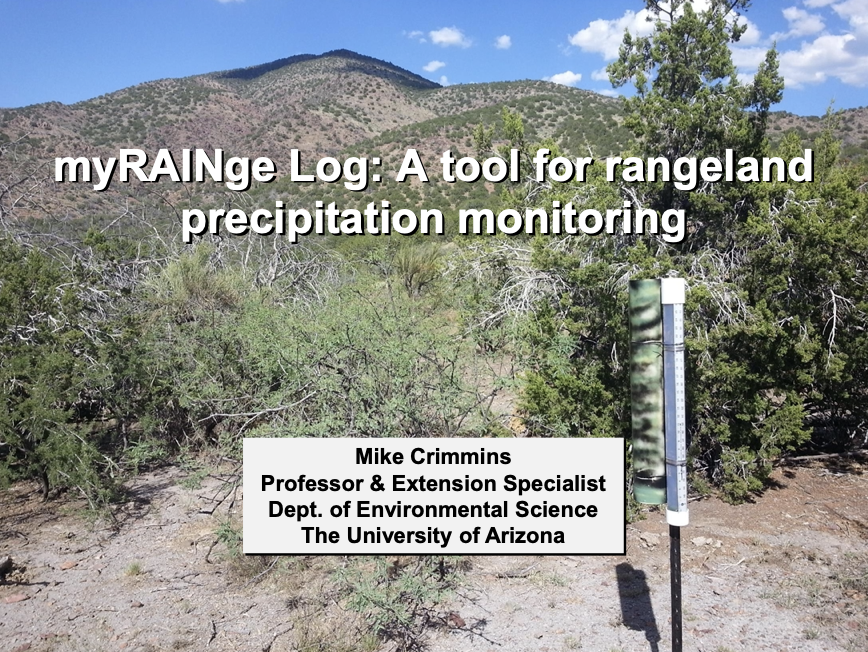 myRAINge Log: a tool for rangeland precipitation monitoring
