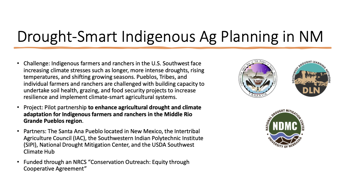 Drought-Smart Indigenous Ag Planning in New Mexico